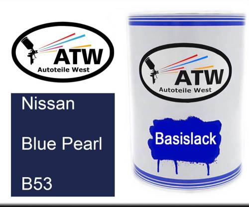 Nissan, Blue Pearl, B53: 500ml Lackdose, von ATW Autoteile West.